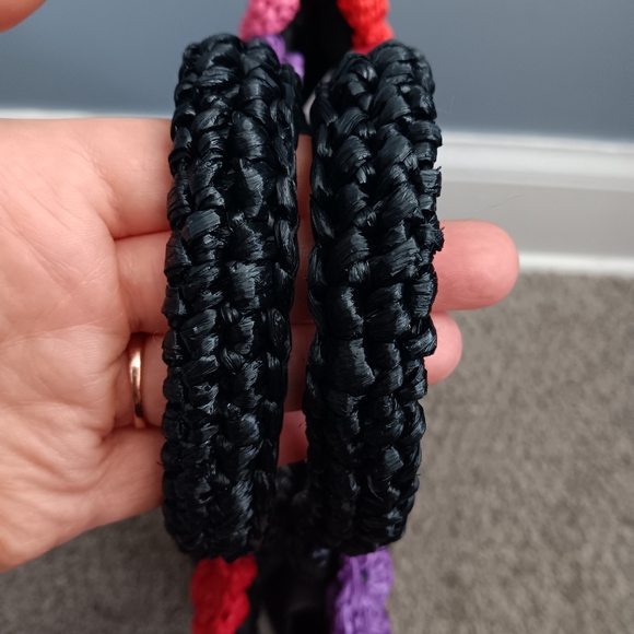 Vintage Neiman Marcus Woven Raffia Flower Handbag Made in Italy - Picture 6 of 9